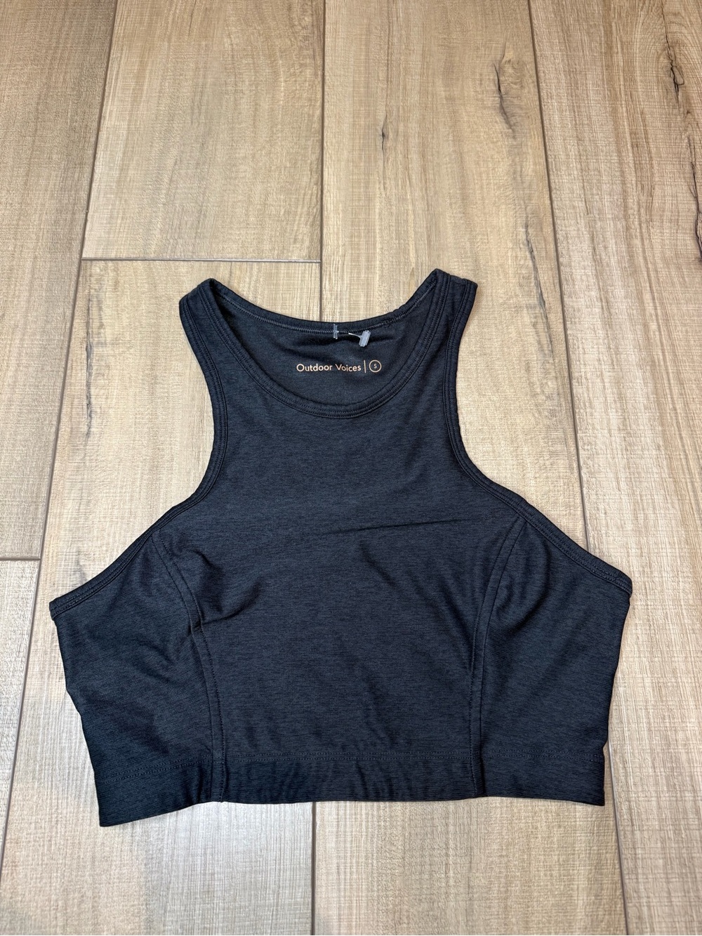 Outdoor Voices Black Crop Tank Top Women’s Small Racerback Athletic Workout